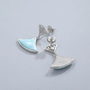 Boucle d'oreille argent et larimar