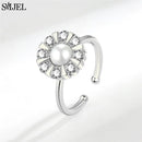 Bague marguerite argent