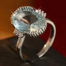 Bague avec pierre bleu