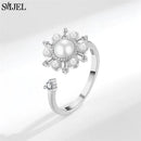 Bague marguerite argent