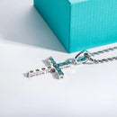 Pendentif croix en pierre de moissanite