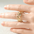 Bague femme feuille