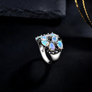 Bague avec opale noire