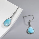 Boucle d'oreille larimar des caraibe