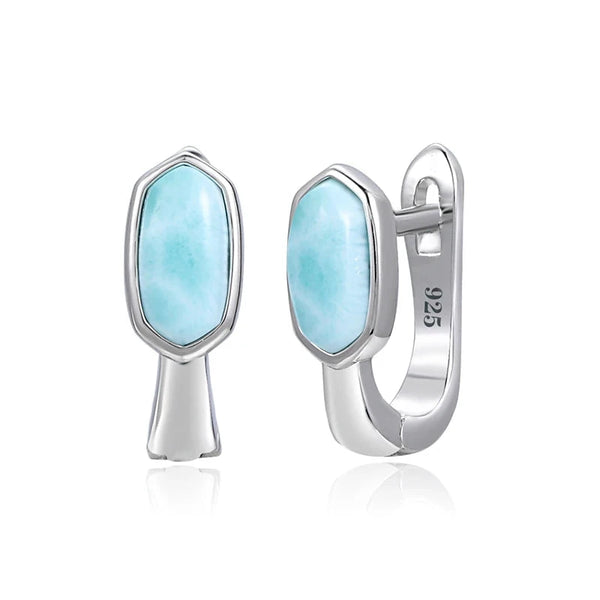 Boucle d'oreille larimar