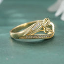 Bague fleur dorée