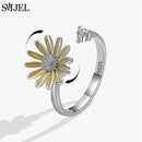 Bague marguerite argent