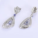 Boucles d'oreilles argent et tanzanite
