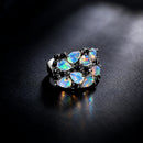 Bague avec opale noire