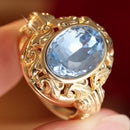 Bague pierre bleue
