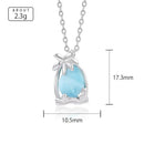Larimar pierre pendentif argent