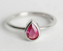 Ruby Solitaire Engagement Ring gemstone ring sets