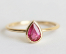 Ruby Solitaire Engagement Ring gemstone ring sets