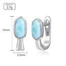 Boucle d'oreille larimar - Ma Passion - Fabrication de bijoux