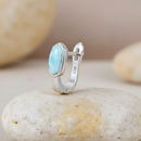 Boucle d'oreille larimar