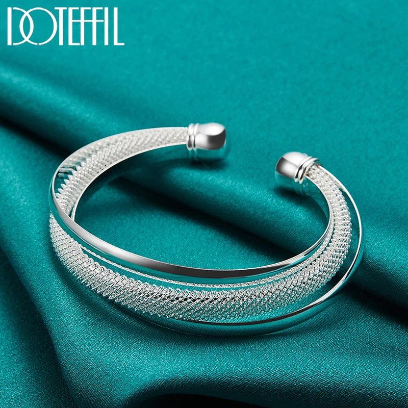Bracelet ROXY En Métal Argenté - Grosses Mailles - Style Casual - Occasion