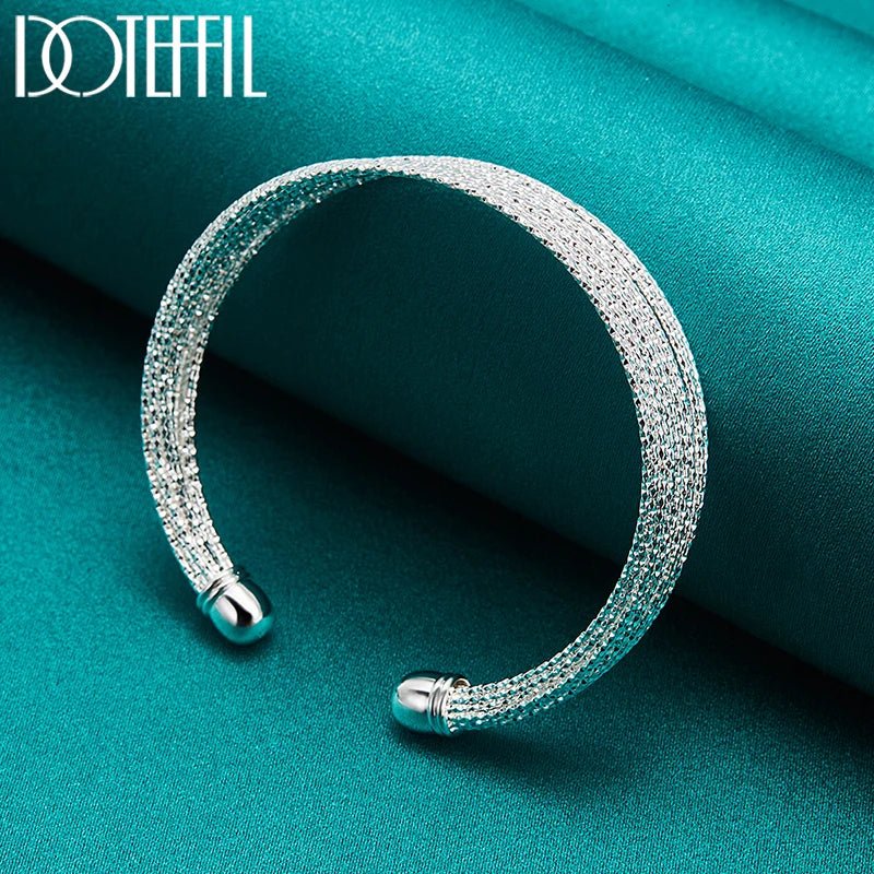 Bracelet Large Plaqué Argent Pour Femme - Neuf Avec étiquettes - Bijou