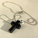 Pendentif croix en pierre naturelle