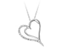 Coeur diamant pendentif