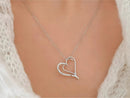 Coeur diamant pendentif