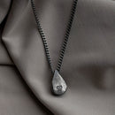 Collier topaze bleue homme argent