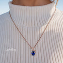 Pendentif saphir or jaune 18 carats