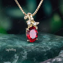 Pendentif or rubis