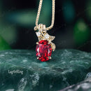 Pendentif or rubis