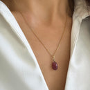 Pendentif tourmaline rose