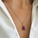 Pendentif tourmaline rose