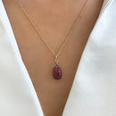Pendentif tourmaline rose