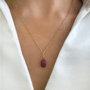 Pendentif tourmaline rose
