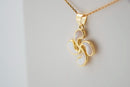 Pendentif en nacre blanche
