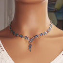 Pendentif opale bleue