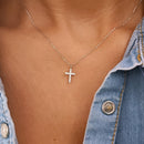 Pendentif croix or et diamant