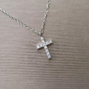 Pendentif croix or et diamant