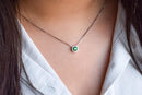 Pendentif emeraude or