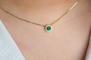 Pendentif emeraude or