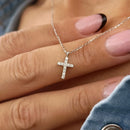 Pendentif croix or et diamant