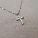 Pendentif croix or et diamant
