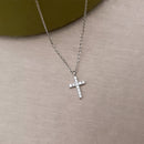 Pendentif croix or et diamant