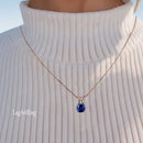 Pendentif saphir goutte d'eau