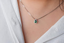 Pendentif émeraude or