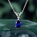 Pendentif saphir goutte d'eau