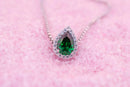 Pendentif émeraude or