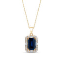 Pendentif or saphir