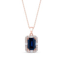 Pendentif or saphir
