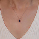 Pendentif or saphir