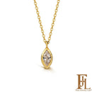 Pendentif diamant solitaire or blanc