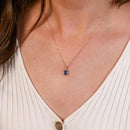 Pendentif or saphir